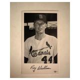 Ray Washburn facsimile signed photo. 3x5 inches
