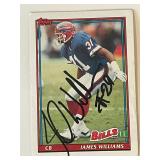 Buffalo Bills James Williams signed 1991 Topps...