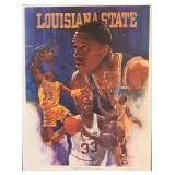 Shaquille O'Neal signed LSU litho