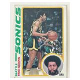 Sonics Fred Brown signed 1978-79 Topps trading...