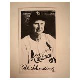 Red Schoendienst facsimile signed photo. 3x5...