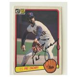 New York Mets Pat Zachary signed 1983 Donruss...