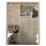 Cardinals Bob Gibson No-Hitter Newspaper...