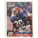 Buffalo Bills Henry Jones signed 1991 NFL Pro...
