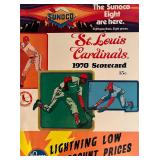 St Louis Cardinals 1970 scorecard. 8x11 inches