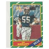 Buffalo Bills Jim Haslett signed 1986 Topps...