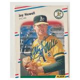 Oakland Athletics Jay Howell signed 1988 Fleer...