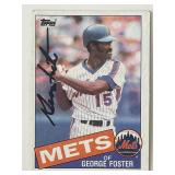 Mets George Foster signed 1985 Topps #170...