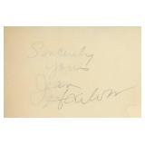 Jean Harlow signature cut. GFA Authenticated