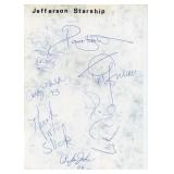 Jefferson Starship band signed autograph page