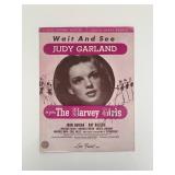 Judy Garland signed sheet music