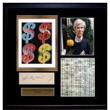 Andy Warhol original signature and collage