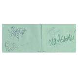 Saxon original autograph sheet