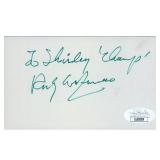 Rocky Graziano Signed 3x5 Index Card