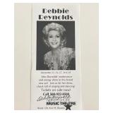 Debbie Reynolds signed flyer
