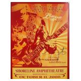 Santana Live Your Light 2008 Tour signed ad poster