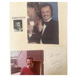 Robert Goulet signed album page collage