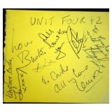 Unit Four band signed autograph sheet with 2...