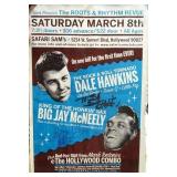Dale Hawkins and Big Jay McNeely signed poster