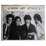 Neon Art Attack band signed photo