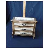 Florentine style musical jewelry box