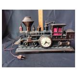 United metal locomotive clock