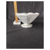 Milk glass fruit bowl