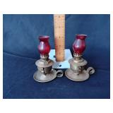 Miniature oil lanterns (2)