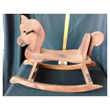 Wooden rocking horse