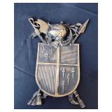 Metal coat of arms wall decor