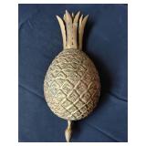Large brass pineapple wall decor