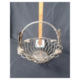 Godinger silver plated vine & grape basket