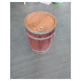 Primitive wooden barrel