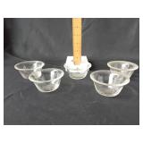 Glass custard cups (5)