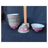 Chinese Mun shou porcelain bowls (11)