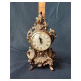 Cast metal mantle clock lanshire electric