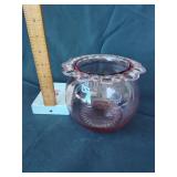 AnchorHocking old colony pink depression jar 1930s