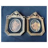 Cameo creation vintage framed miniature portraits