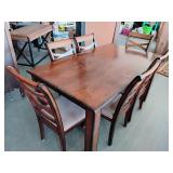 Dining table with six chairs