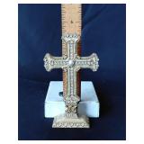 Jeweled crucifix brass?