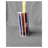Stained glass candle cover