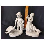 Holland mold pottery figurines (2)