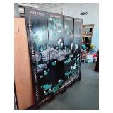 Chinese black lacquer screen divider