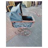 Vintage Victorian doll pram stroller