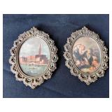 Small oval picture frames (2)