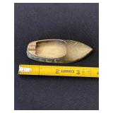 Brass shoe ashtray, India