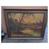 Artwork on canvas, framed