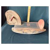 Wooden baby rocking horse 1950s