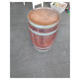 Primitive wooden barrel