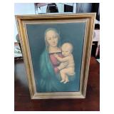 Framed print on board Madonna & Child